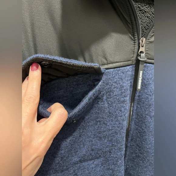 New Balance Navy and Black Full Zip Sweater Fleece Men’s Medium New with Tags - Picture 6 of 16